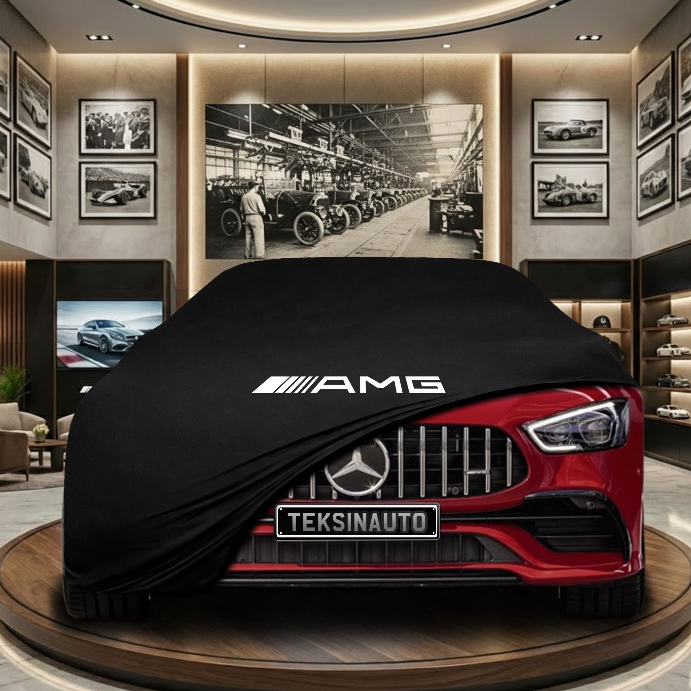 MERCEDES AMG GT 4 DOOR 2018-2021 Indoor Car Cover Custom Fit, Black, Gray, Blue, Red Color