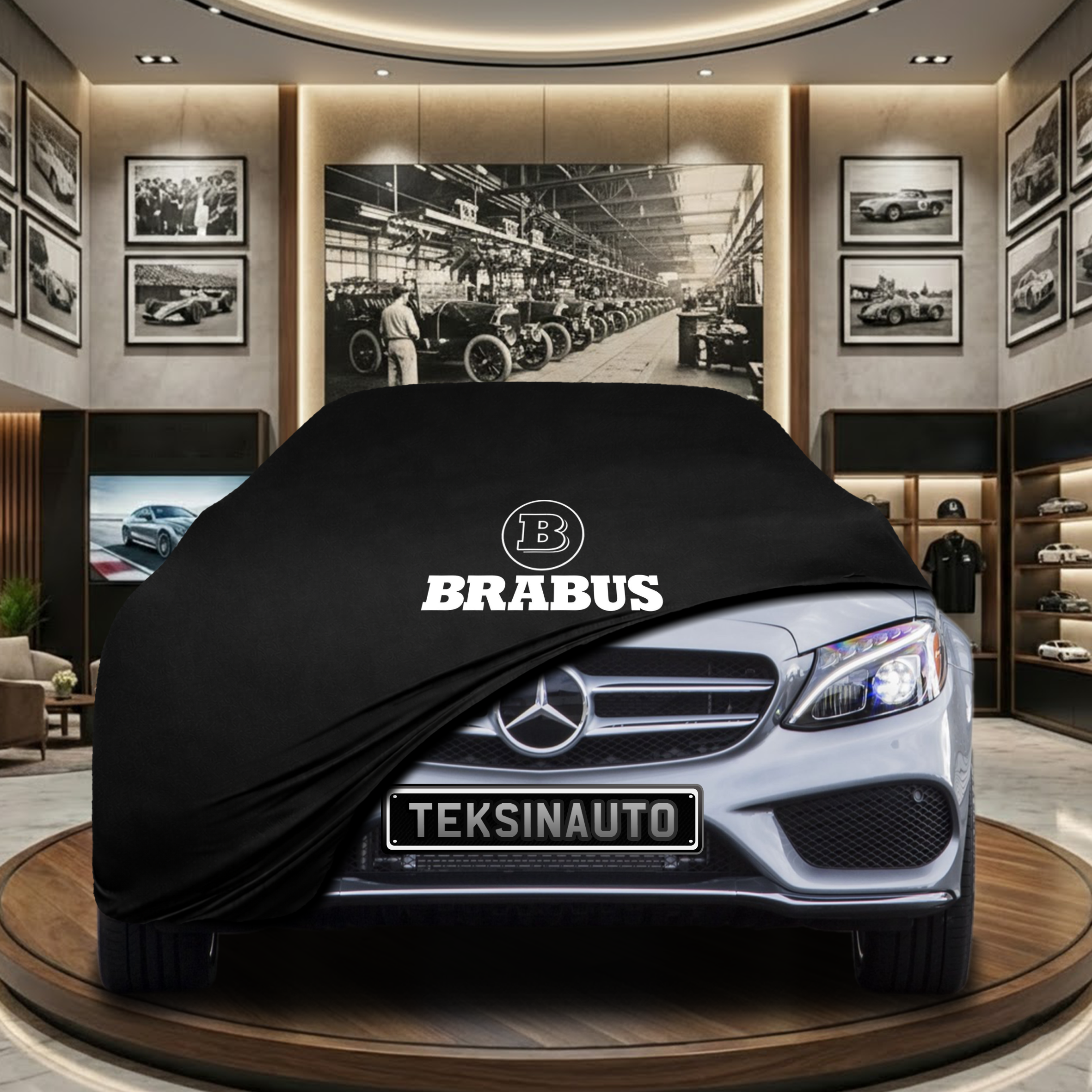 Mercedes Benz C W205 Indoor Car Cover Custom Fit, Black, Gray, Blue, Red Color