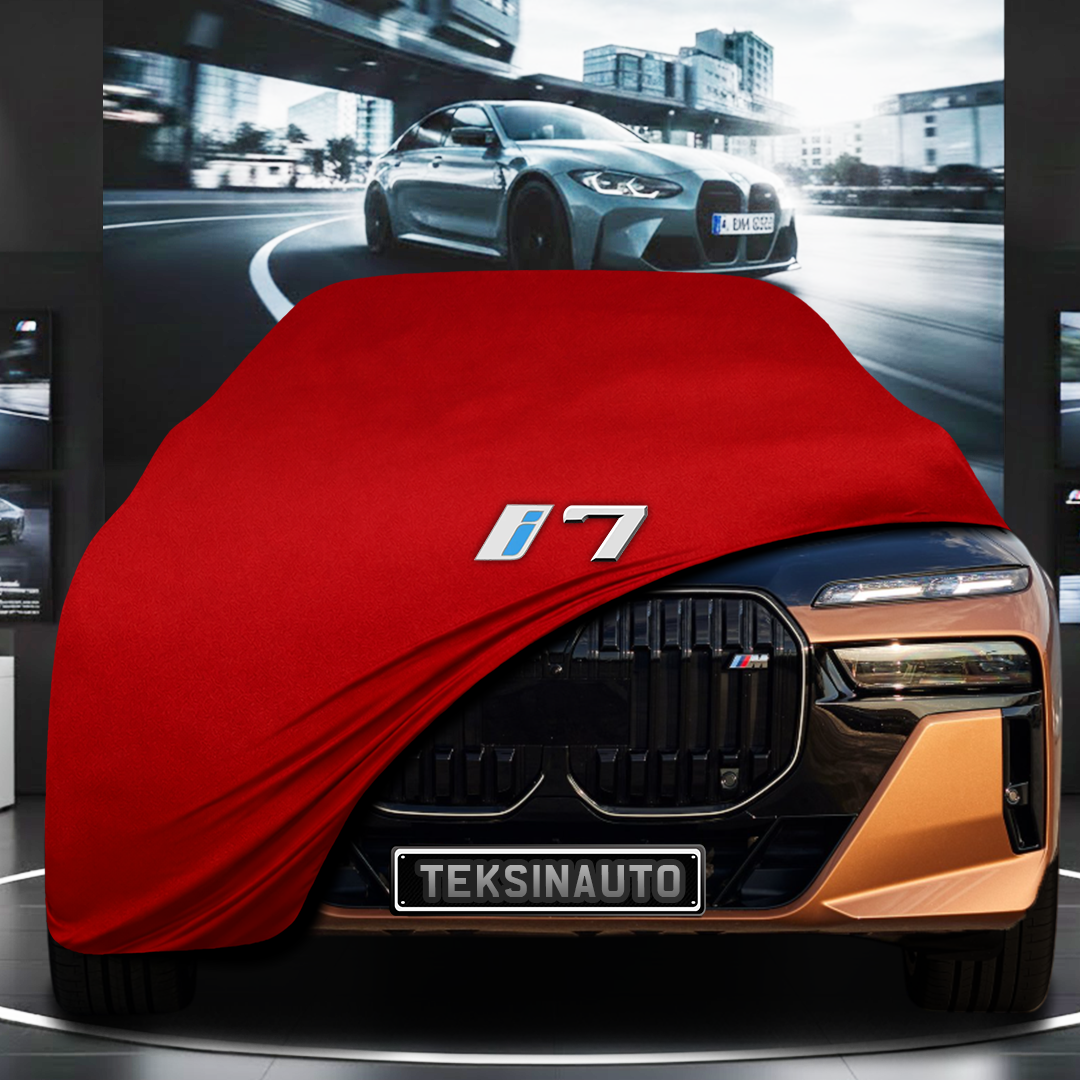 BMW İ7 (2023-) Custom Fit Indoor Car Cover Soft Stretch Black Gray Blue Red Dust Protection Garage Cover Laser Cut + Bag
