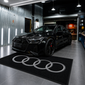 Audi Luxury Rug (60x87) INCH (150x220) cm Home, Garage & Display Carpet Auto Area Carpet, Car Garage Decor,Car Floor Mat