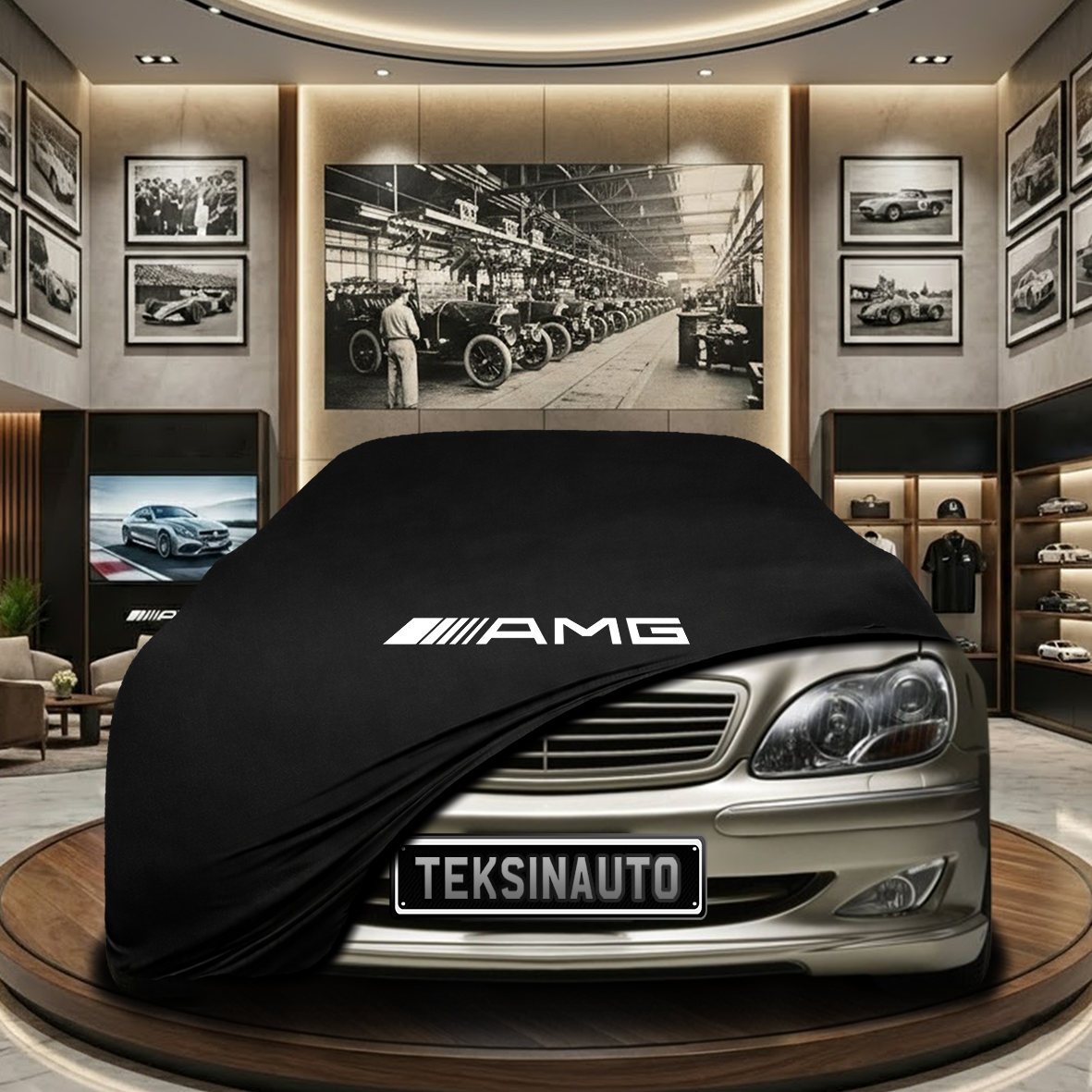 Mercedes Benz S W220 Indoor Car Cover Custom Fit, Black, Gray, Blue, Red Color