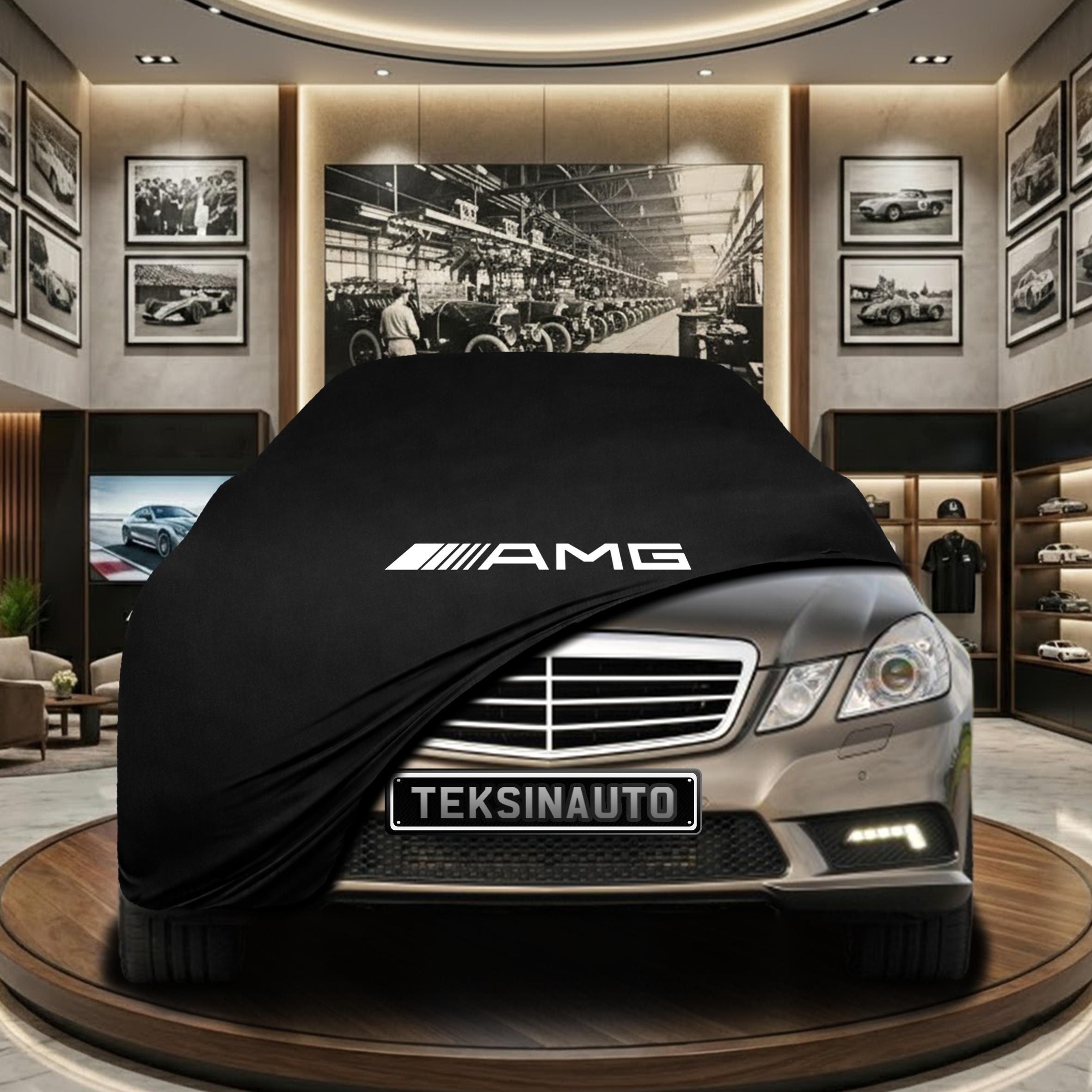 Mercedes Benz E W212 Indoor Car Cover Custom Fit, Black, Gray, Blue, Red Color