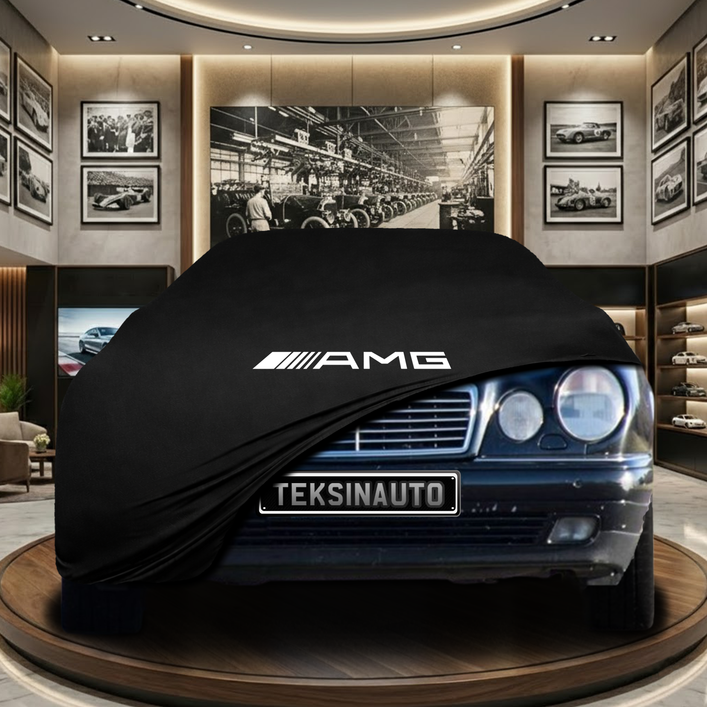 Mercedes Benz E W210 Indoor Car Cover Custom Fit, Black, Gray, Blue, Red Color