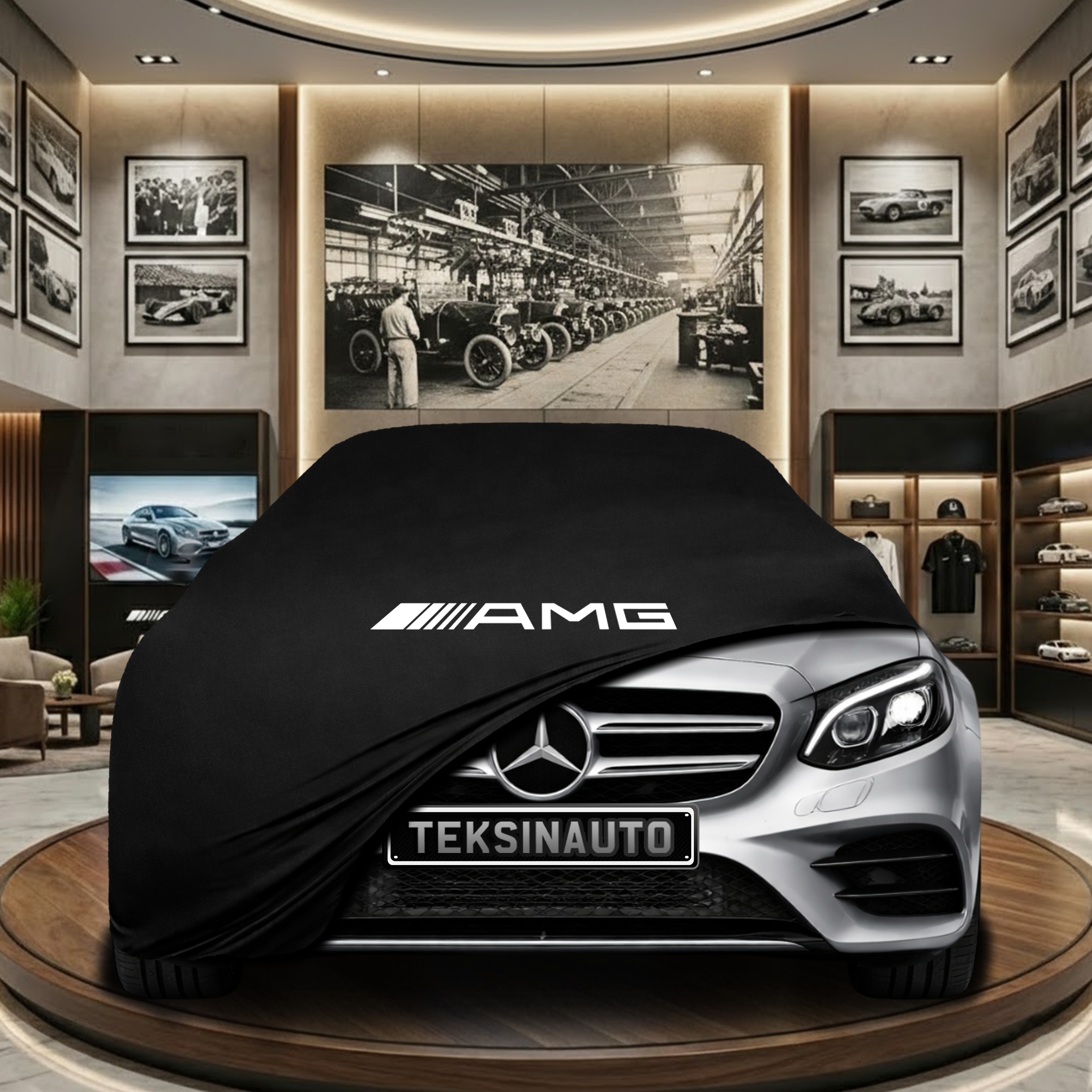 Mercedes Benz E W213 Indoor Car Cover Custom Fit, Black, Gray, Blue, Red Color