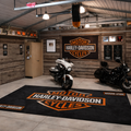 Harley Davidson Premium Custom Rug (28x87) INCHS (75x220)Cm – Motorcycle Garage & Room Decor