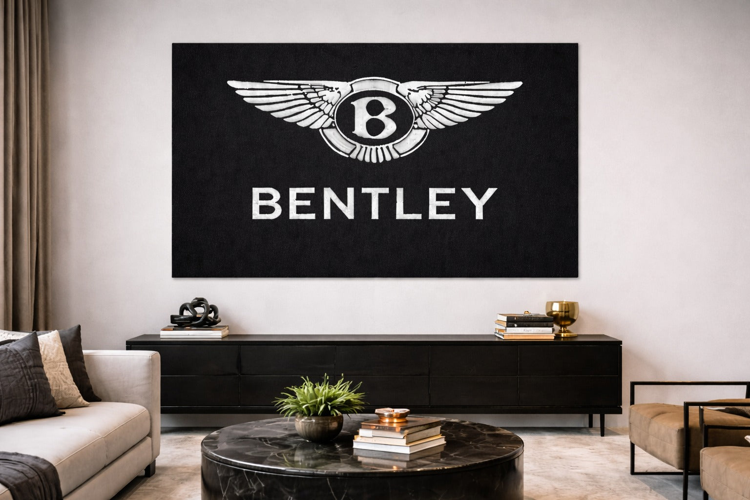 Bentley Premium Luxury Rug (60x87) INCH (150x220) cm Home, Garage & Display Carpet Auto Area Carpet, Car Garage Decor,Car Floor Mat