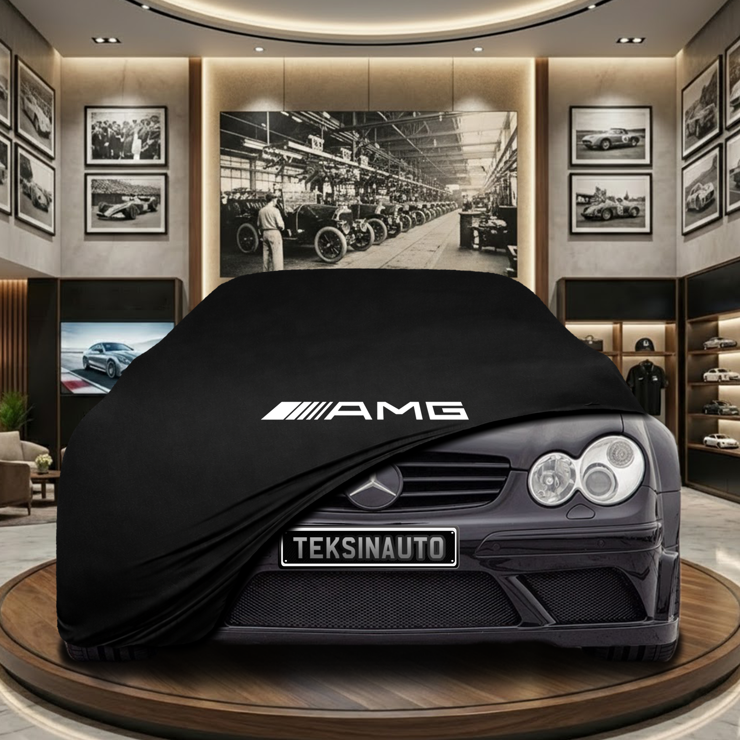 Mercedes Benz CLK W209 Indoor Car Cover Custom Fit, Black, Gray, Blue, Red Color