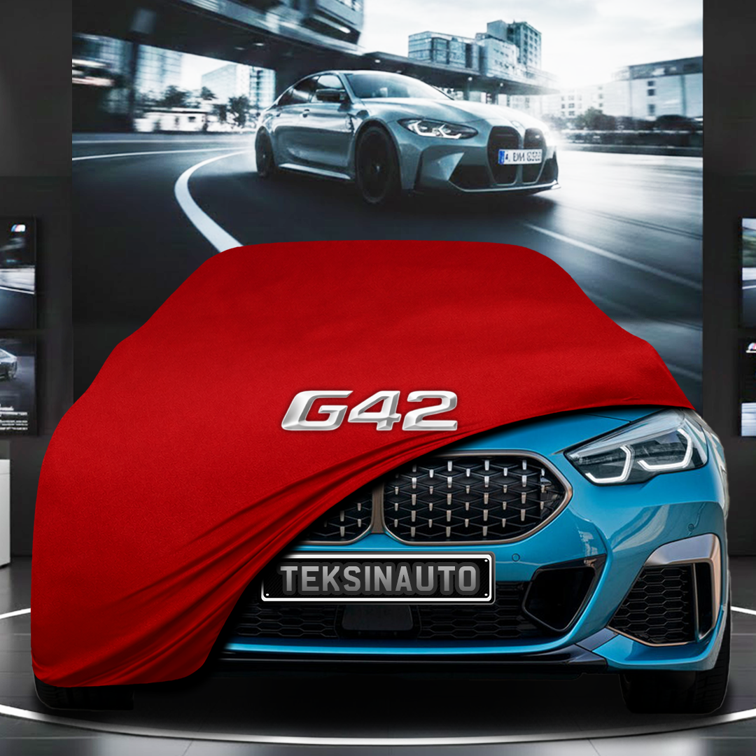 BMW 2 SERİSİ G42 COUPE (2021-) Custom Fit Indoor Car Cover Soft Stretch Black Gray Blue Red Dust Protection Garage Cover Laser Cut + Bag