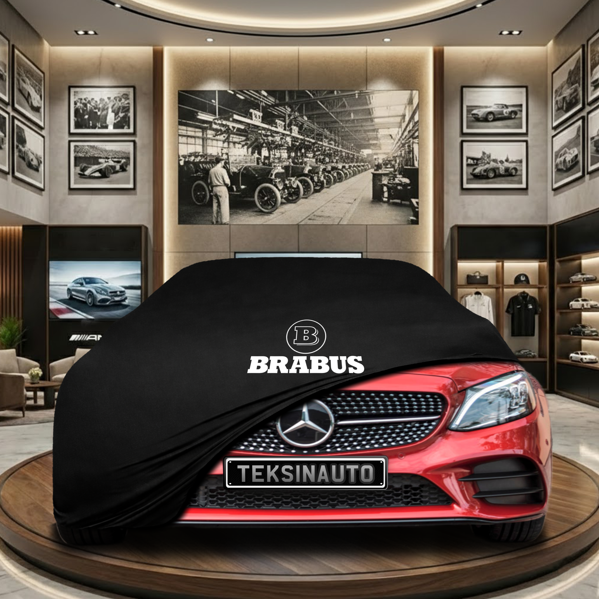 MERCEDES C C205 COUPE 2014-2021 Car Cover Custom Fit, Black, Gray, Blue, Red Color