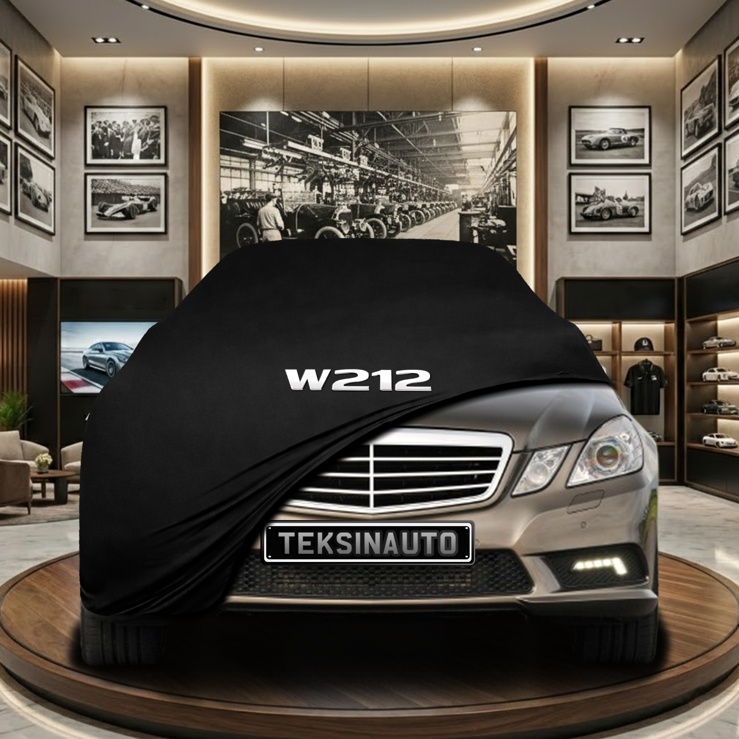 Mercedes Benz E W212 Indoor Car Cover Custom Fit, Black, Gray, Blue, Red Color