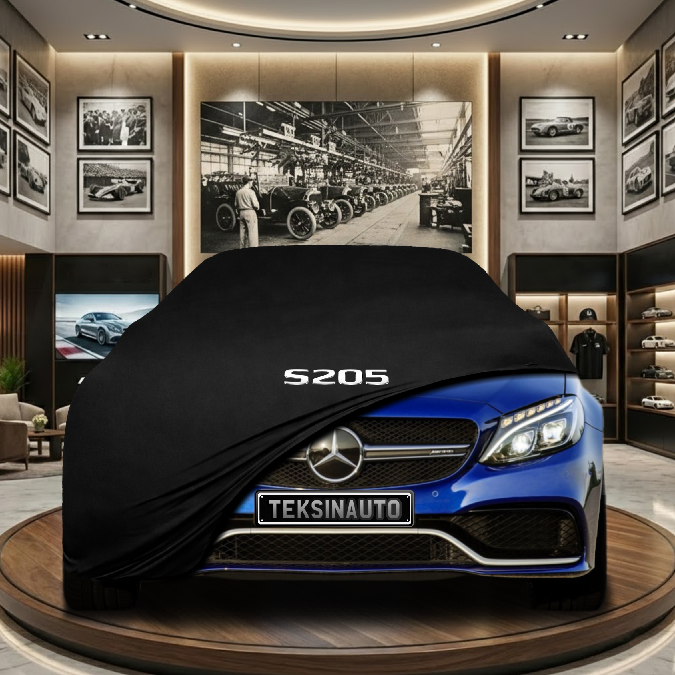 Mercedes Benz C S205 Station Wagon Indoor Car Cover Custom Fit, Black, Gray, Blue, Red Color