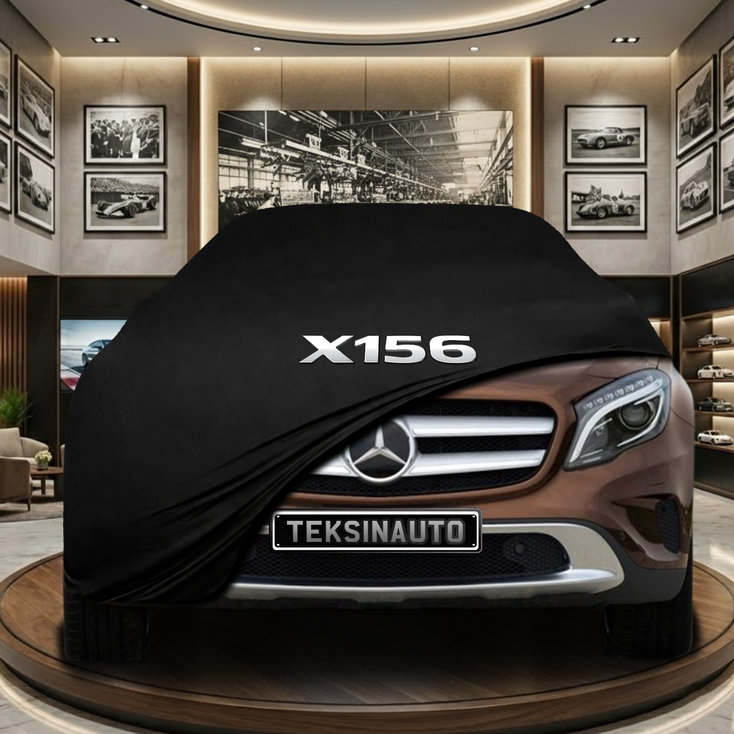 Mercedes Benz GLA X156 (2013-2019) Indoor Car Cover Custom Fit, Black, Gray, Blue, Red Color