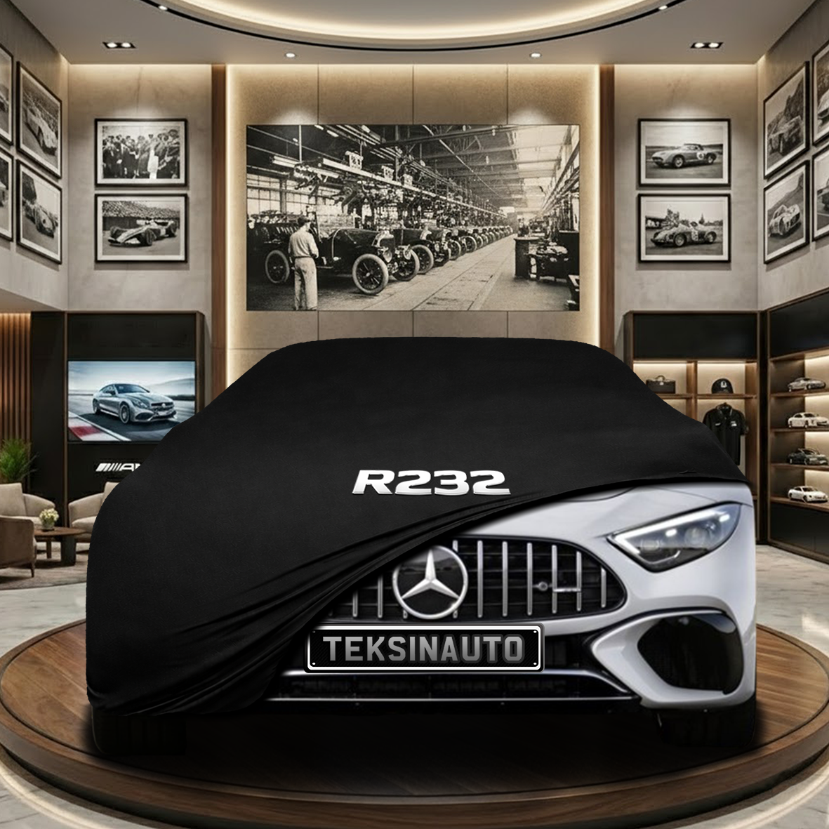 Mercedes Benz SL R232 (2021-) Indoor Car Cover Custom Fit, Black, Gray, Blue, Red Color