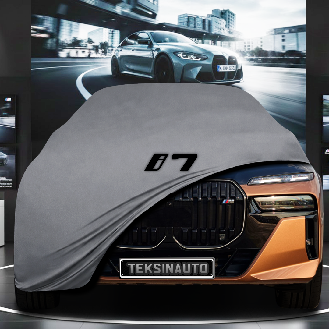 BMW İ7 (2023-) Custom Fit Indoor Car Cover Soft Stretch Black Gray Blue Red Dust Protection Garage Cover Laser Cut + Bag