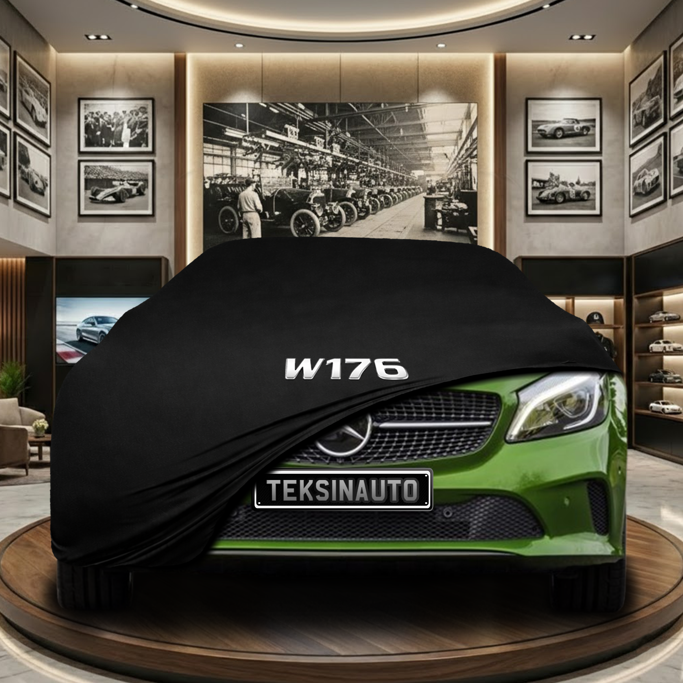 Mercedes Benz A Series W176 Indoor Car Cover Custom Fit, Black, Gray, Blue, Red Color