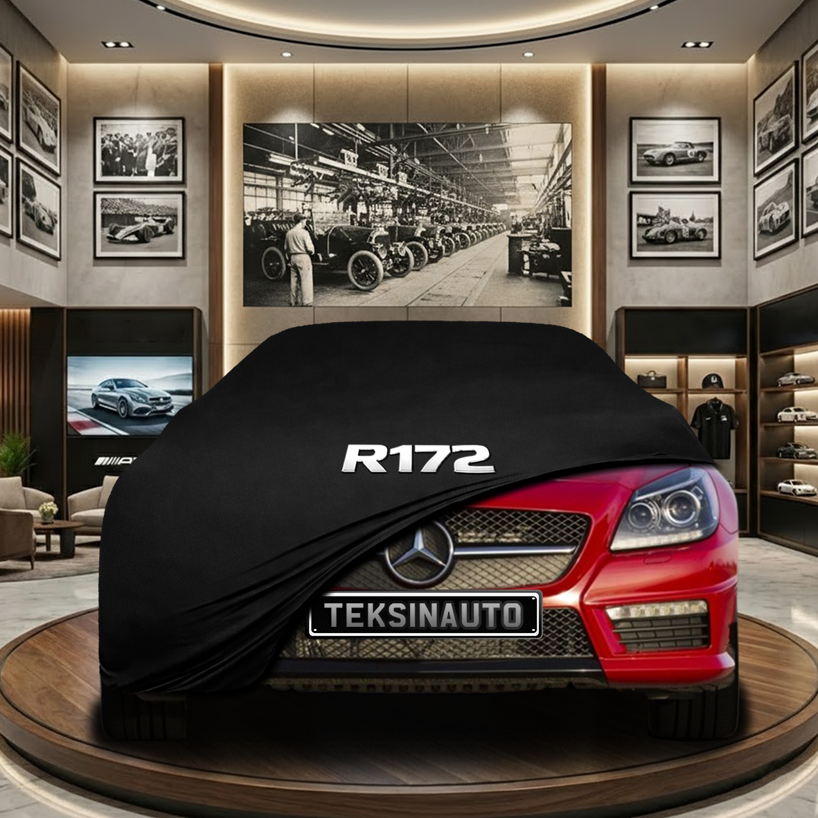 Mercedes Benz SLK R172 Indoor Car Cover Custom Fit, Black, Gray, Blue, Red Color