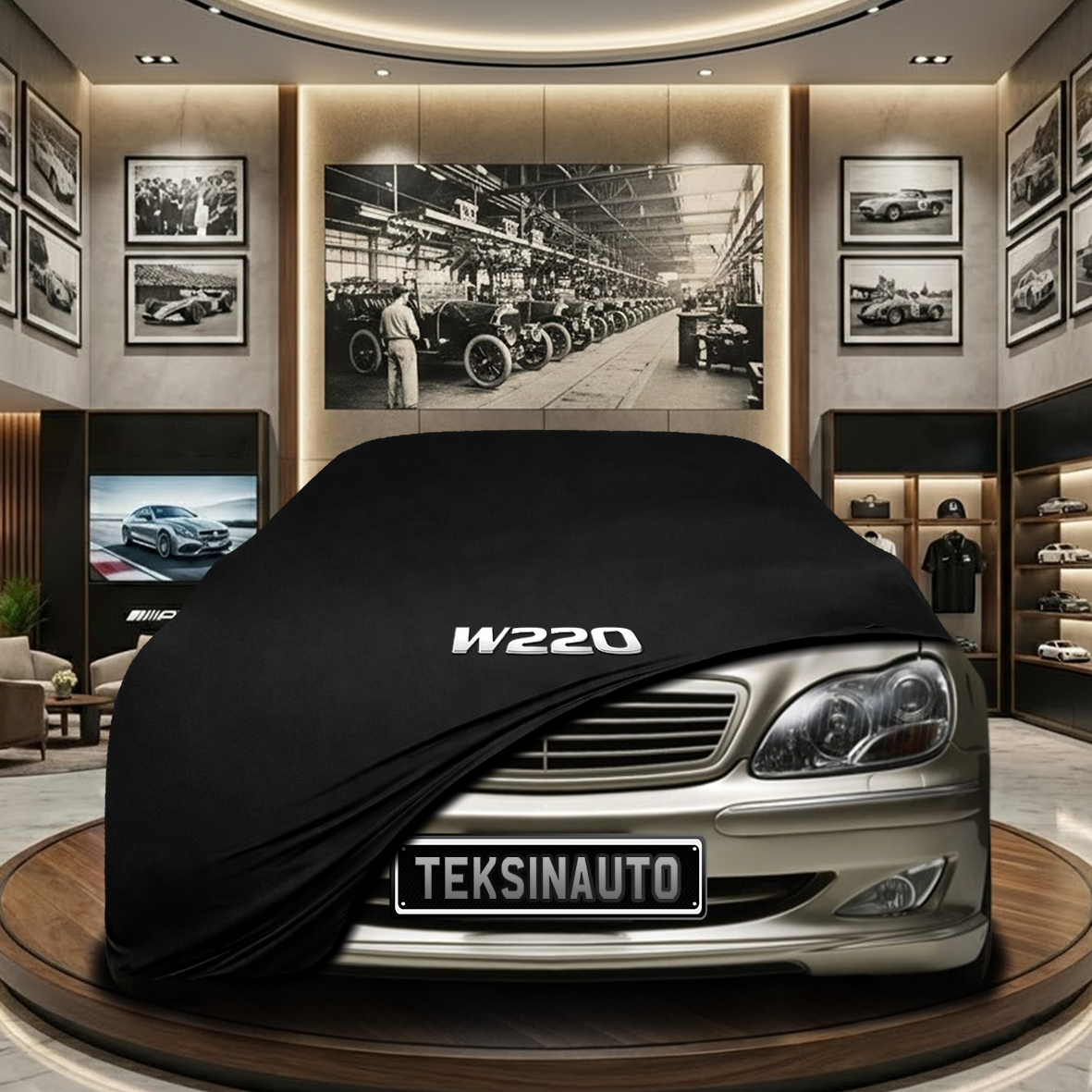 Mercedes Benz S W220 Indoor Car Cover Custom Fit, Black, Gray, Blue, Red Color