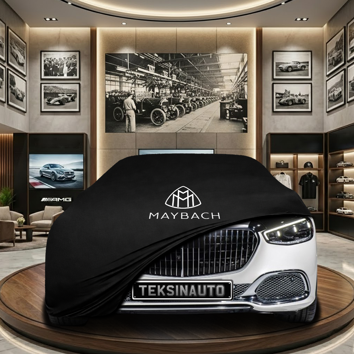 Mercedes Benz S Maybach Z223 Indoor Car Cover Custom Fit, Black, Gray, Blue, Red Color