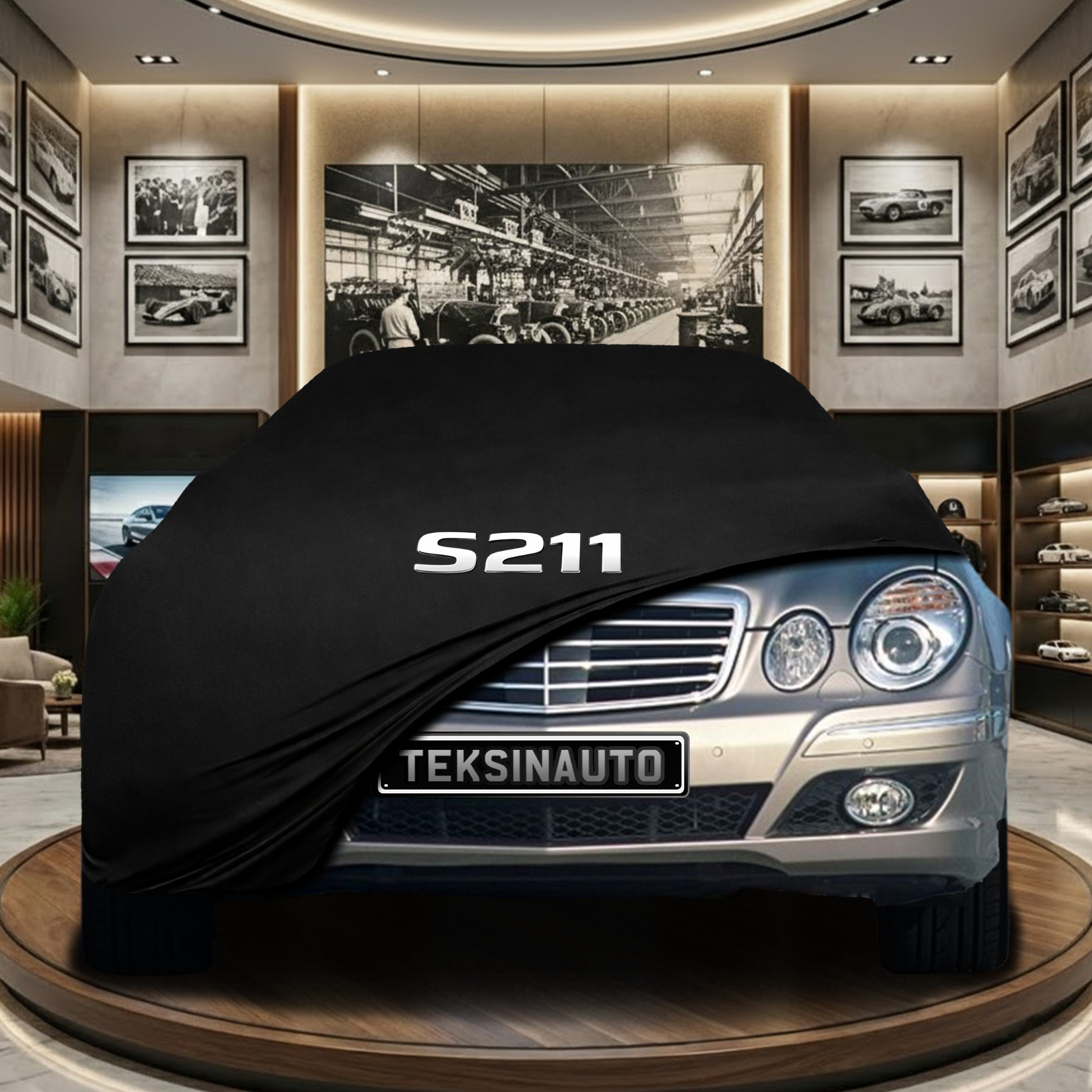 Mercedes Benz E T-Model S211 Indoor Car Cover Custom Fit, Black, Gray, Blue, Red Color