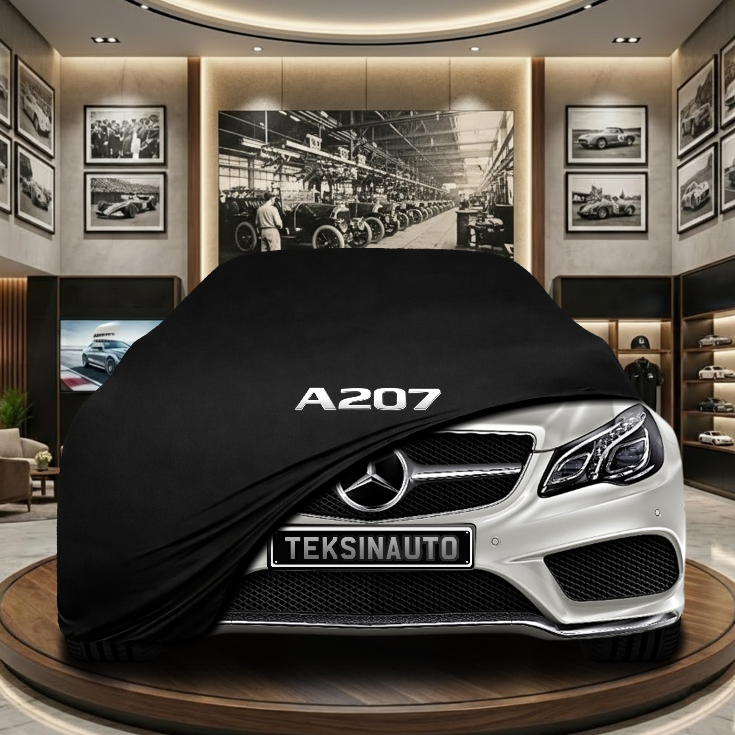 Mercedes Benz E A207 Cabrio Coupe Indoor Car Cover Custom Fit, Black, Gray, Blue, Red Color
