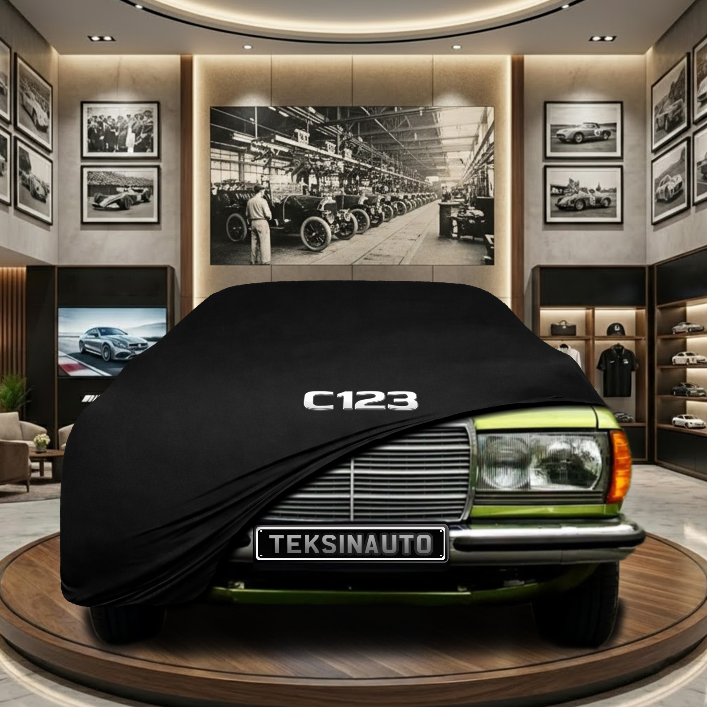 Mercedes Benz C123 Indoor Car Cover Custom Fit, Black, Gray, Blue, Red Color