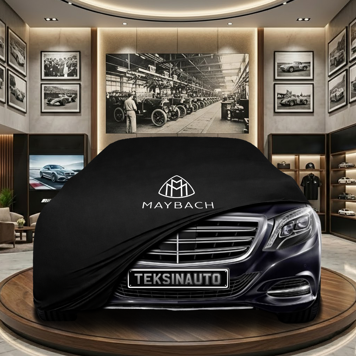 Mercedes Benz S X222 Indoor Car Cover Custom Fit, Black, Gray, Blue, Red Color