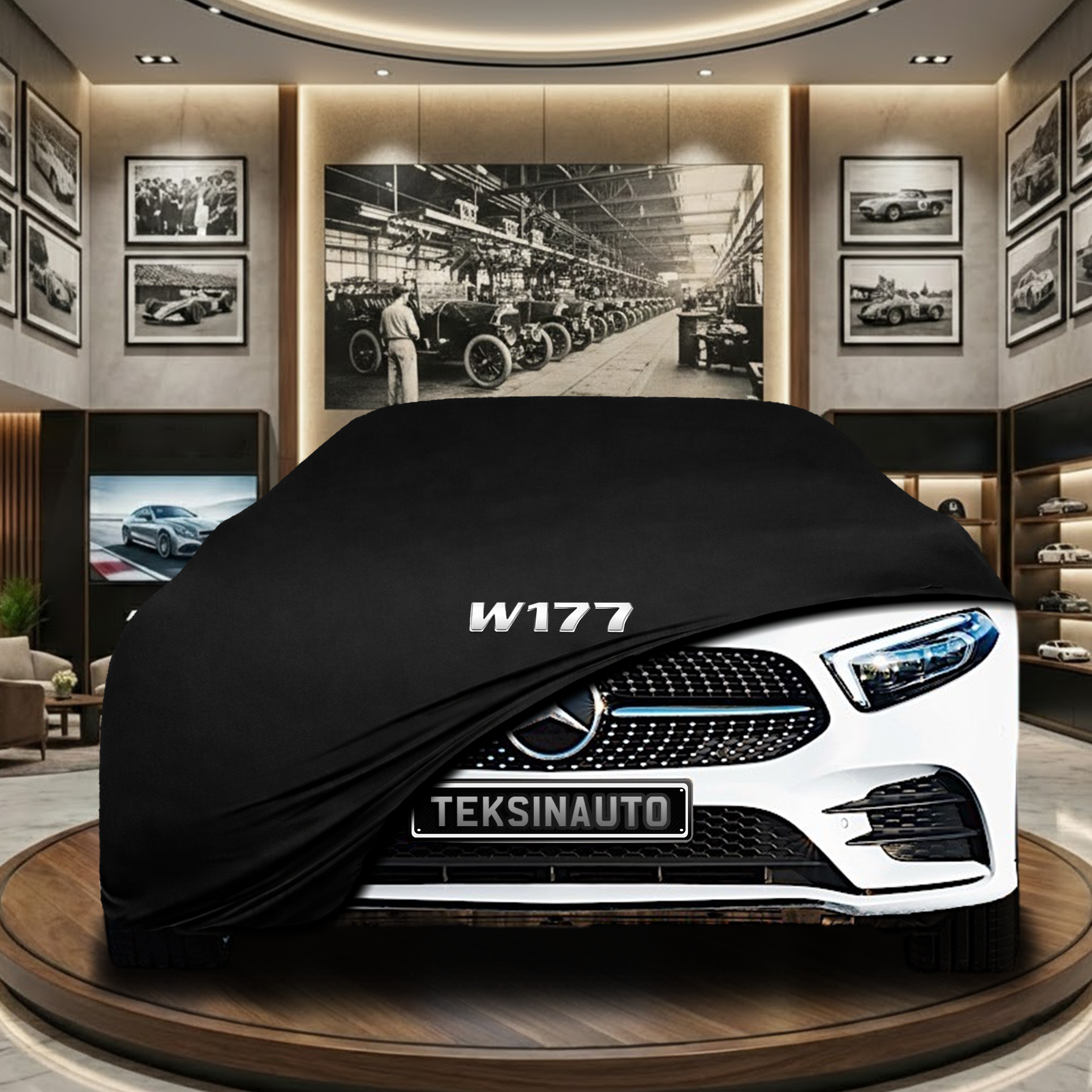 MERCEDES A W177 HB 2018-2022 Car Cover Custom Fit, Black, Gray, Blue, Red Color