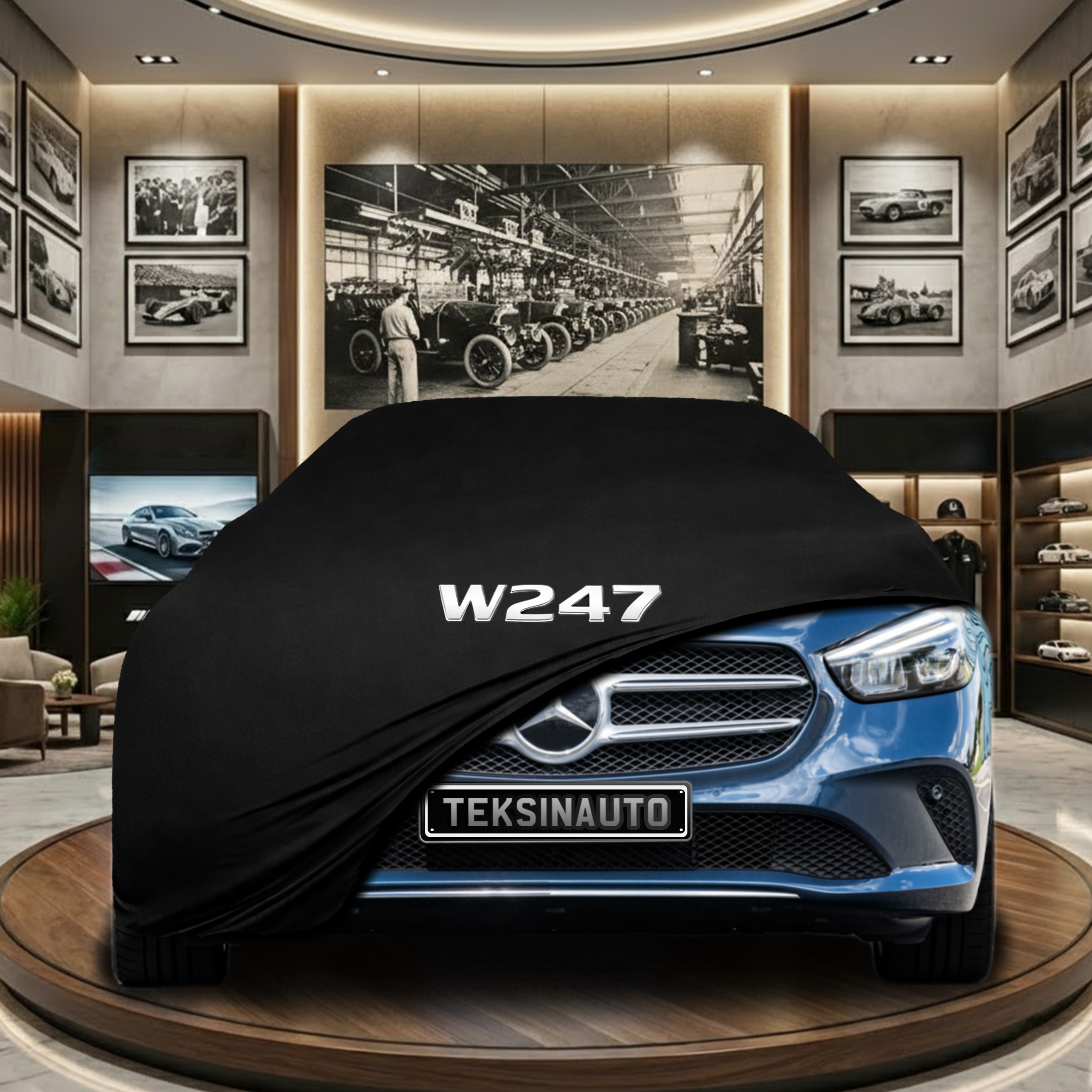Mercedes Benz B Series W247 (2018-) Indoor Car Cover Custom Fit, Black, Gray, Blue, Red Color