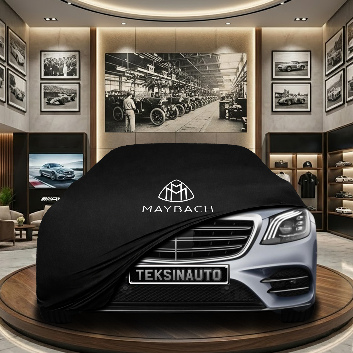 Mercedes Benz S W222 Indoor Car Cover Custom Fit, Black, Gray, Blue, Red Color