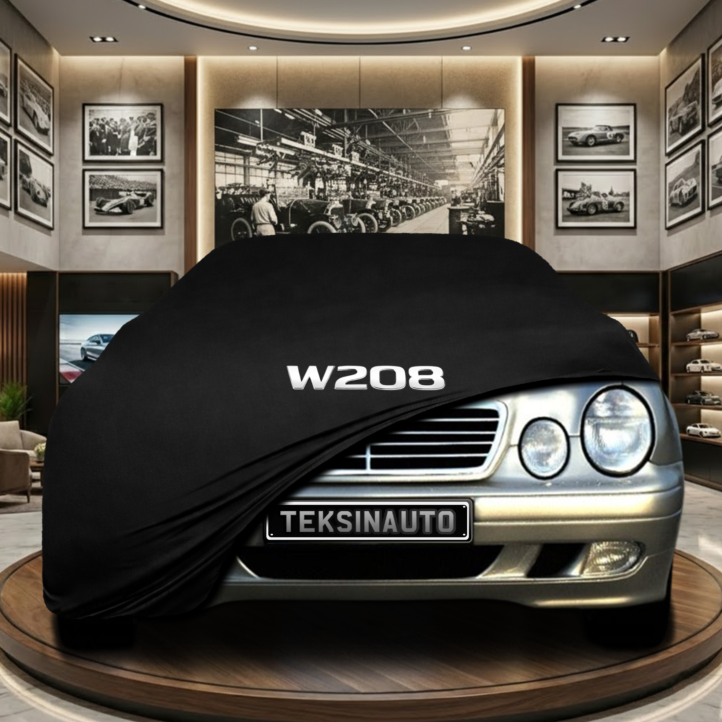 Mercedes Benz CLK W208 Indoor Car Cover Custom Fit, Black, Gray, Blue, Red Color