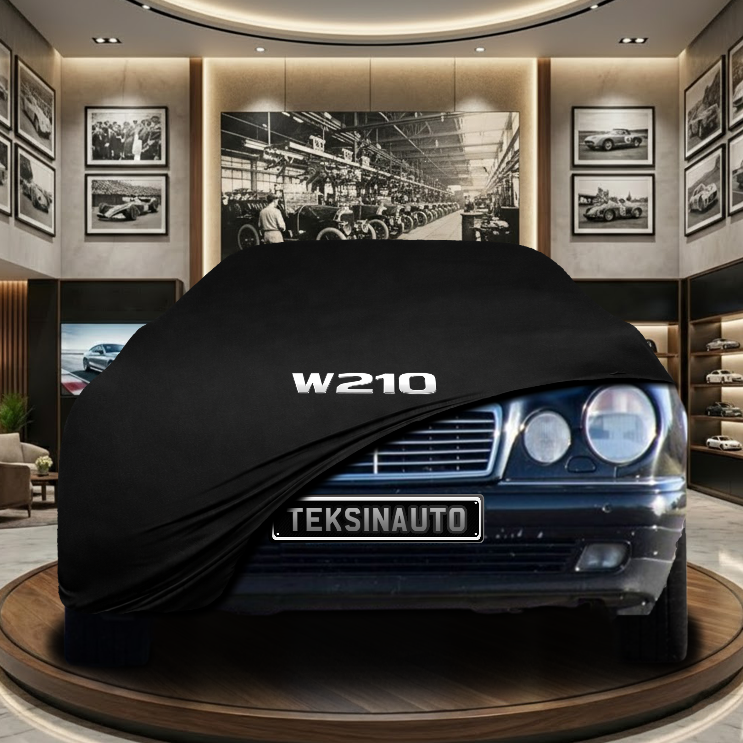 Mercedes Benz E W210 Indoor Car Cover Custom Fit, Black, Gray, Blue, Red Color