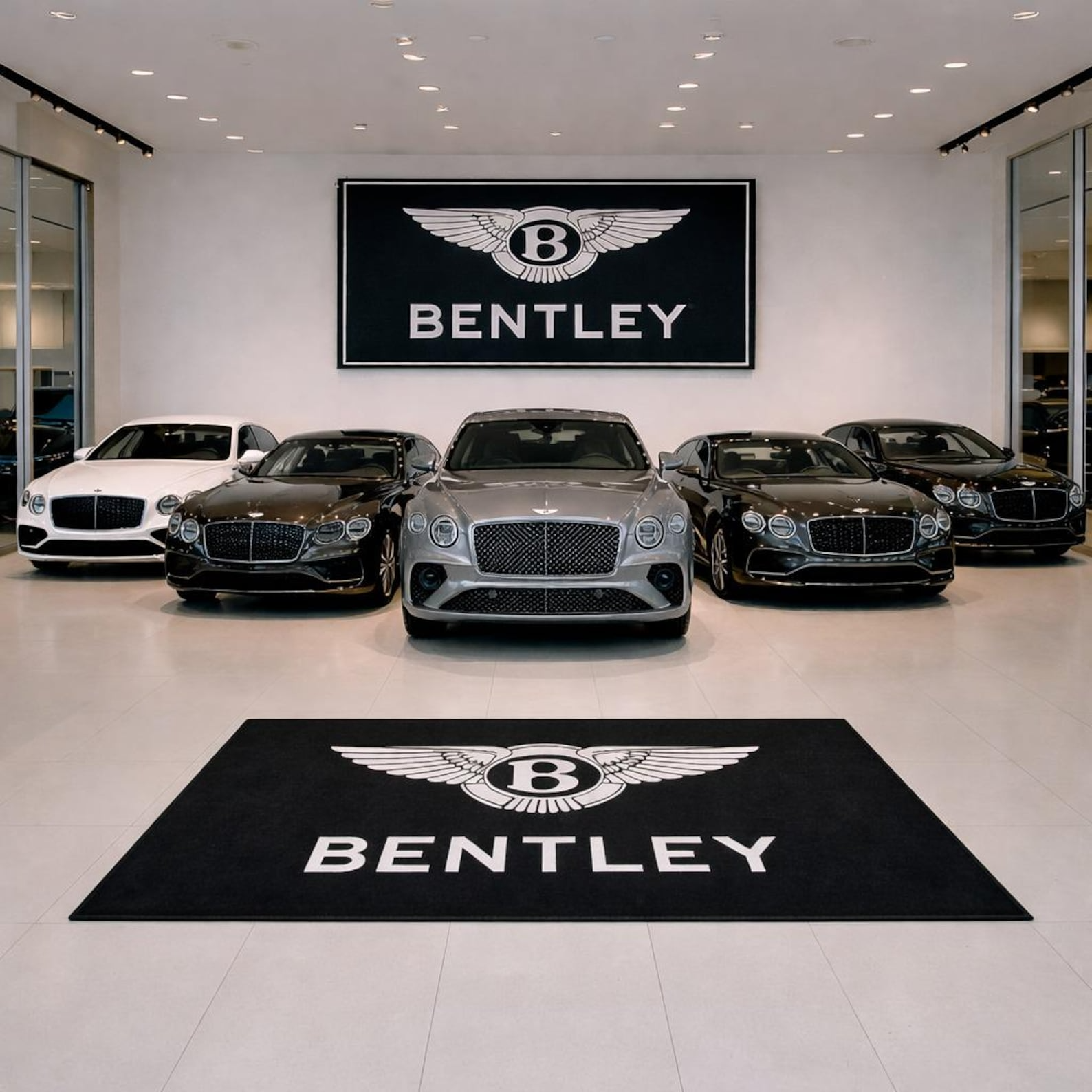 Bentley Premium Luxury Rug (60x87) INCH (150x220) cm Home, Garage & Display Carpet Auto Area Carpet, Car Garage Decor,Car Floor Mat