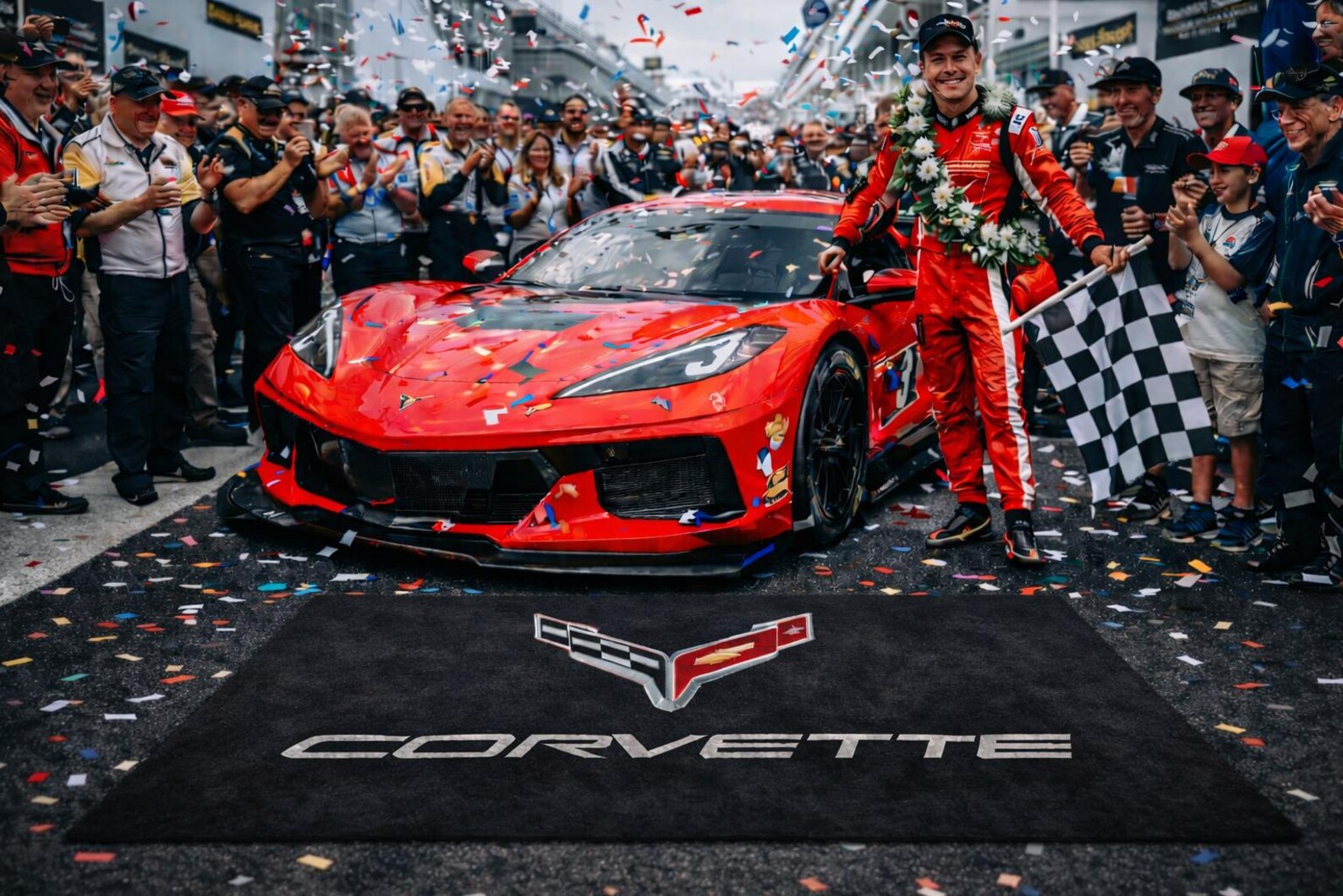 Corvette Premium Luxury Rug (60x87) INCH (150x220) cm Home, Garage & Display Carpet Auto Area Carpet, Car Garage Decor,Car Floor Mat