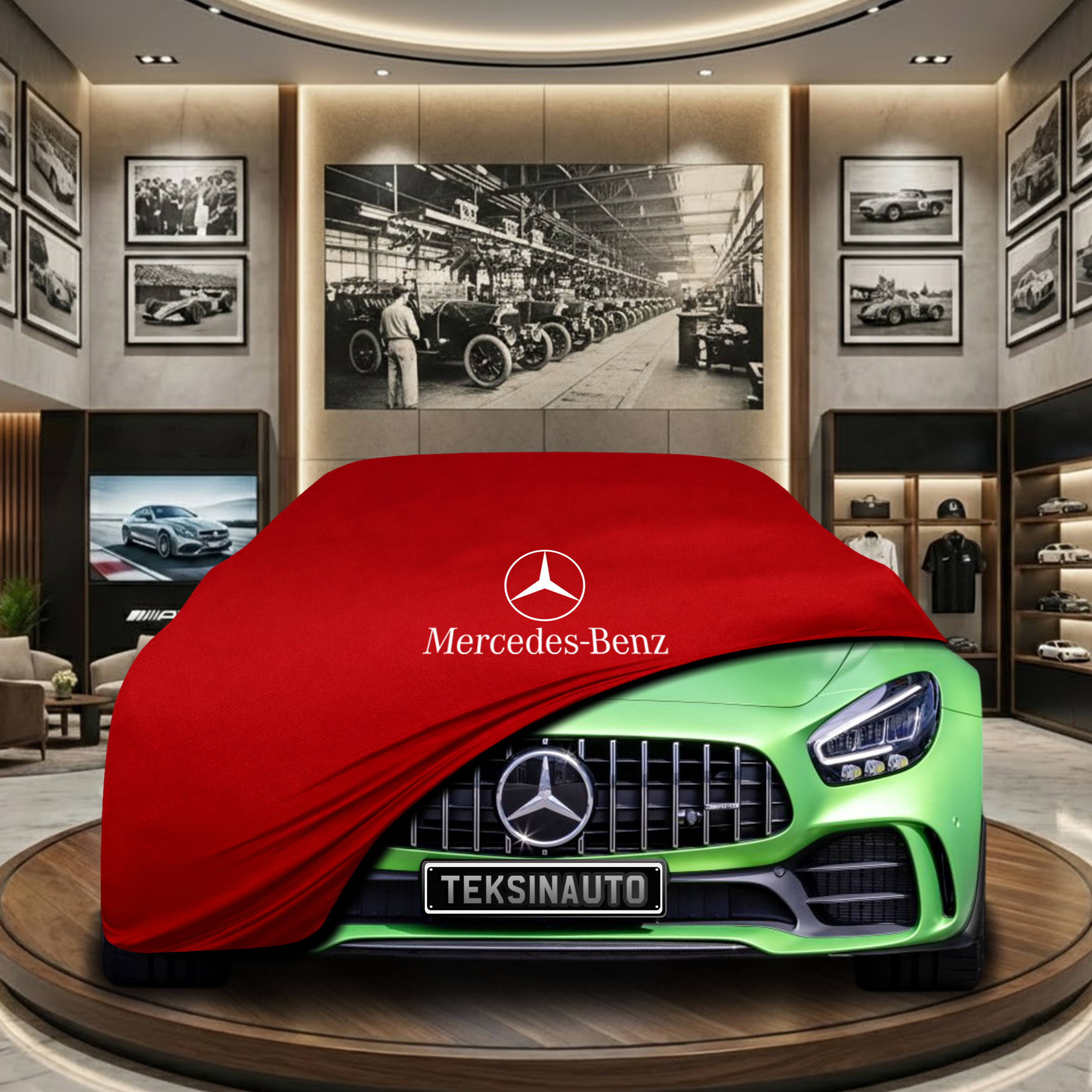 MERCEDES AMG GT 190 Car Cover Custom Fit, Black, Gray, Blue, Red Color