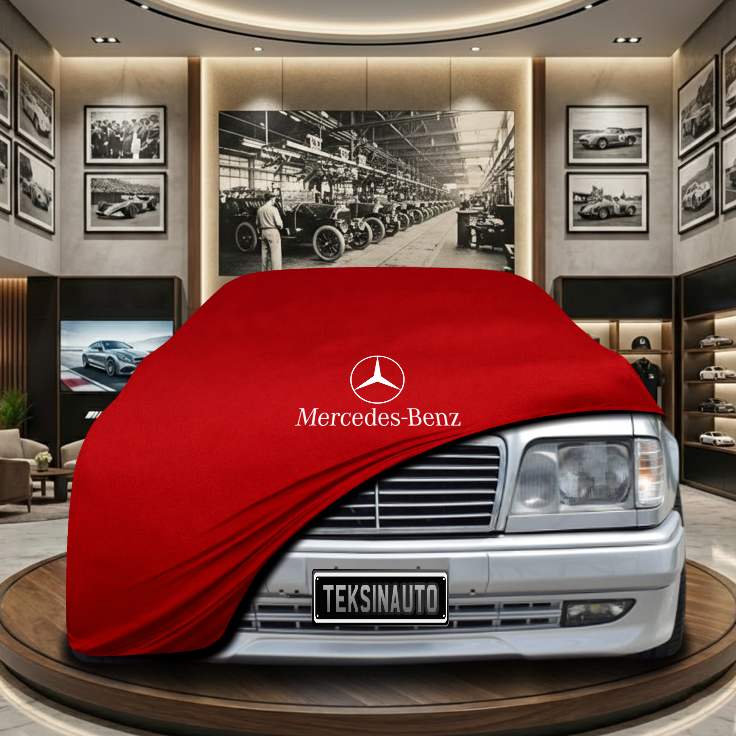 MERCEDES E S124 SW 1984-1995 Indoor Car Cover Custom Fit, Black, Gray, Blue, Red Color