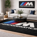 BMW M PERFORMANCE Premium Luxury Rug (60x87) INCH (150x220) cm Home, Garage & Display Carpet Auto Area Carpet, Car Garage Decor,Car Floor Mat