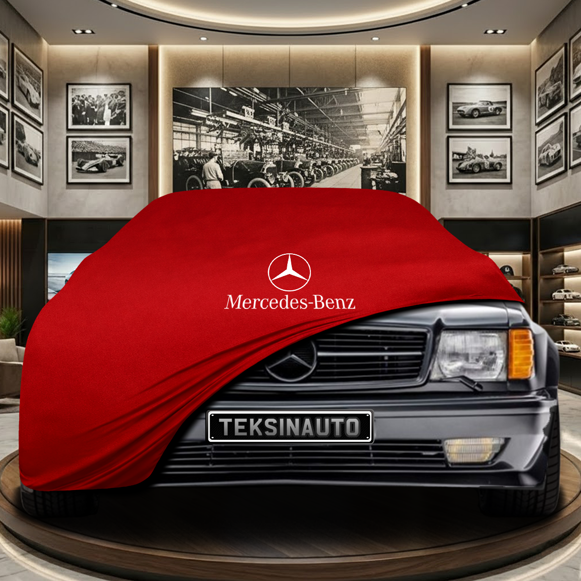 Mercedes Benz S C126 Coupe Indoor Car Cover Custom Fit, Black, Gray, Blue, Red Color