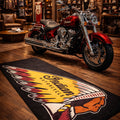 Indian Premium Custom Rug (28x87) INCHS (75x220)Cm – Motorcycle Garage & Room Decor