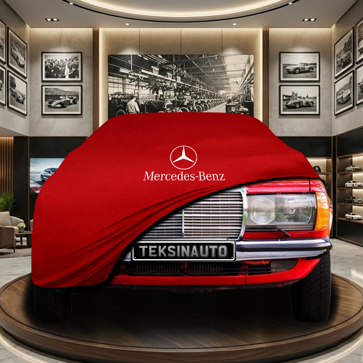 Mercedes Benz W114 Indoor Car Cover Custom Fit, Black, Gray, Blue, Red Color
