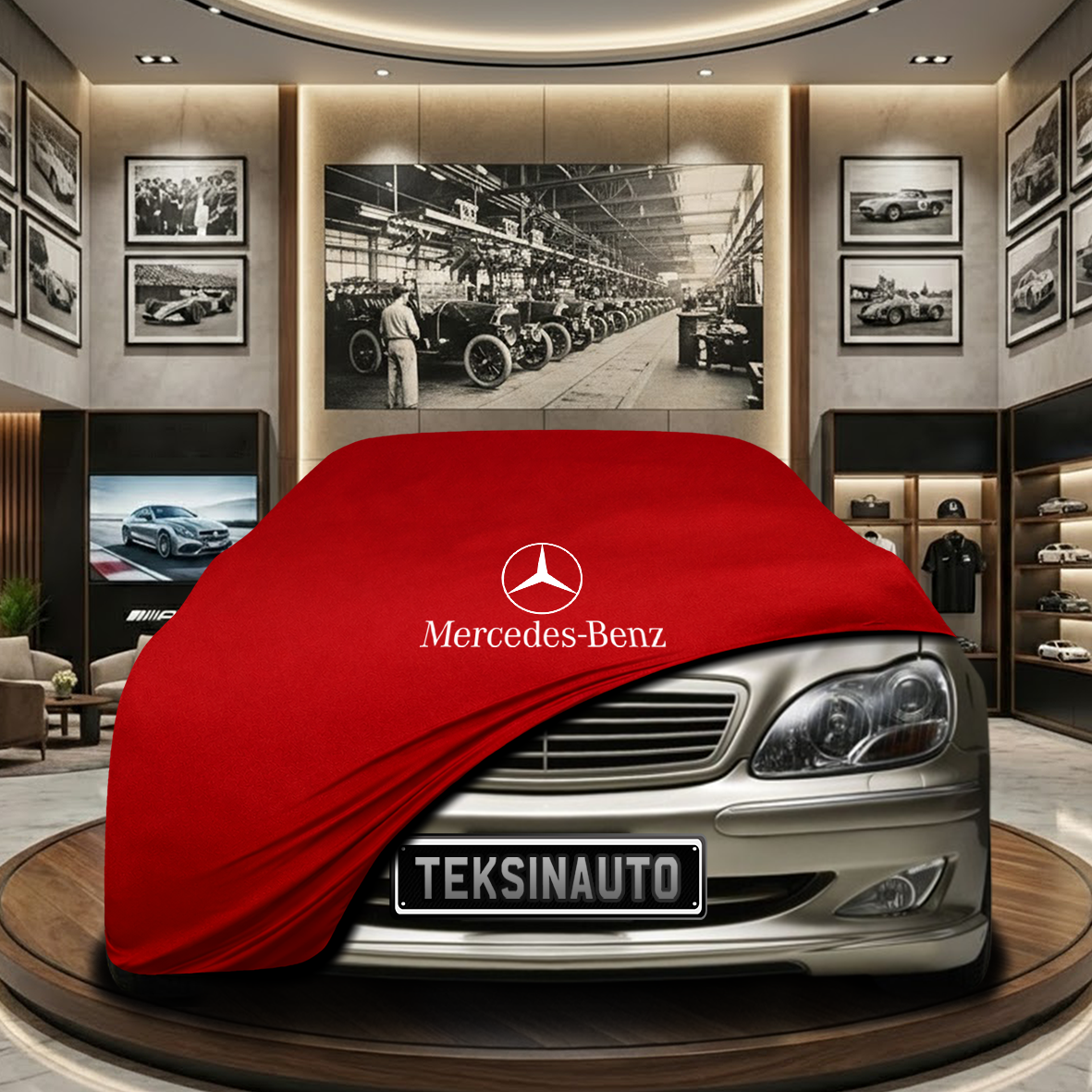Mercedes Benz S W220 Indoor Car Cover Custom Fit, Black, Gray, Blue, Red Color