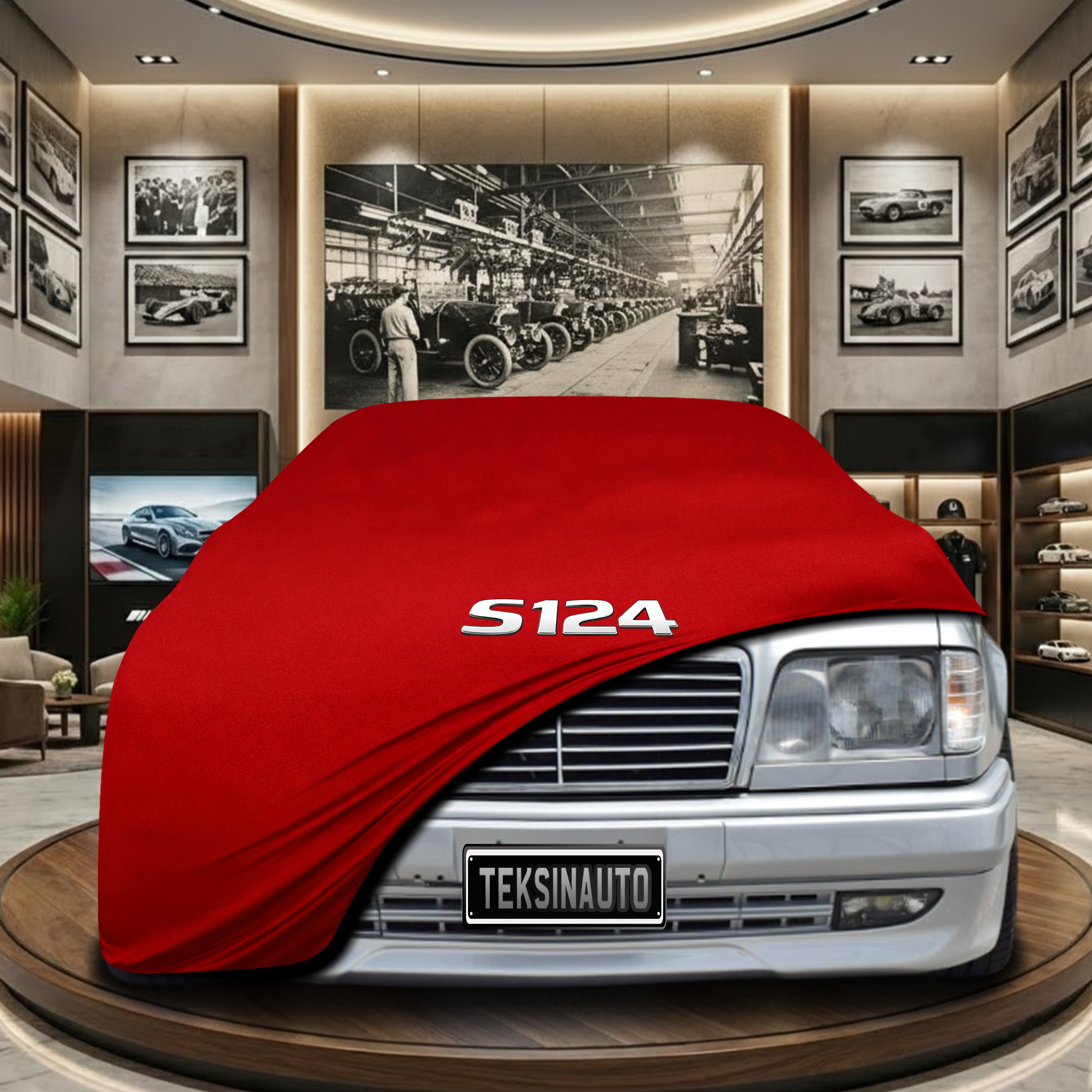MERCEDES E S124 SW 1984-1995 Indoor Car Cover Custom Fit, Black, Gray, Blue, Red Color