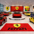 Ferrari Luxury Rug (60x87) INCH (150x220) cm Home, Garage & Display Carpet Auto Area Carpet, Car Garage Decor,Car Floor Mat