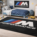 BMW M PERFORMANCE Premium Luxury Rug (60x87) INCH (150x220) cm Home, Garage & Display Carpet Auto Area Carpet, Car Garage Decor,Car Floor Mat
