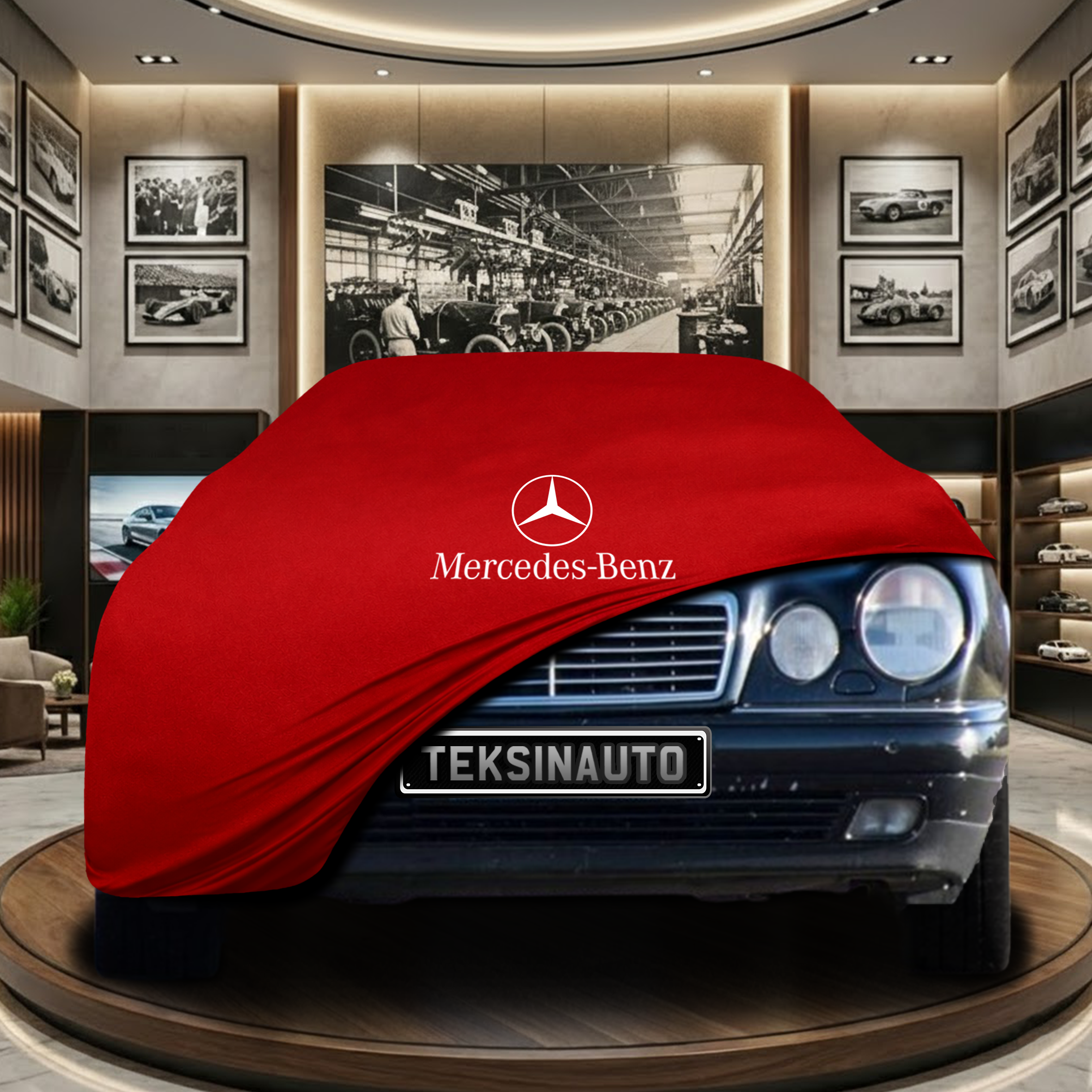 Mercedes Benz E W210 Indoor Car Cover Custom Fit, Black, Gray, Blue, Red Color