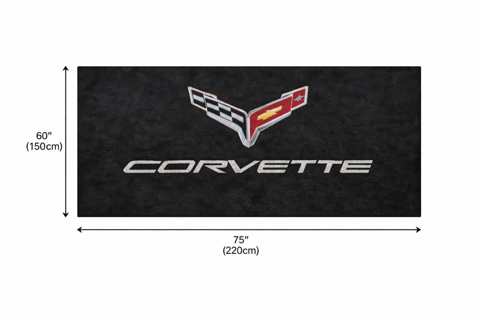 Corvette Premium Luxury Rug (60x87) INCH (150x220) cm Home, Garage & Display Carpet Auto Area Carpet, Car Garage Decor,Car Floor Mat