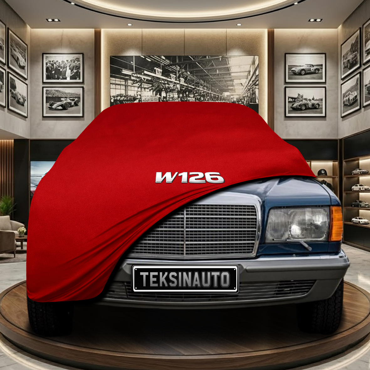 Mercedes Benz S W126 SEL Indoor Car Cover Custom Fit, Black, Gray, Blue, Red Color