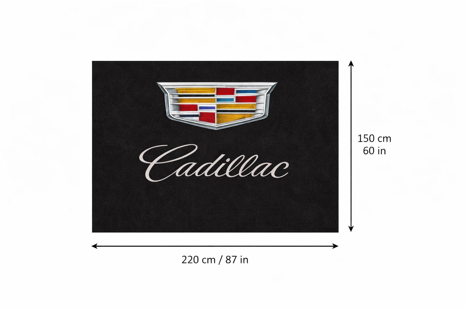 Cadillac Premium Luxury Rug (60x87) INCH (150x220) cm Home, Garage & Display Carpet Auto Area Carpet, Car Garage Decor,Car Floor Mat