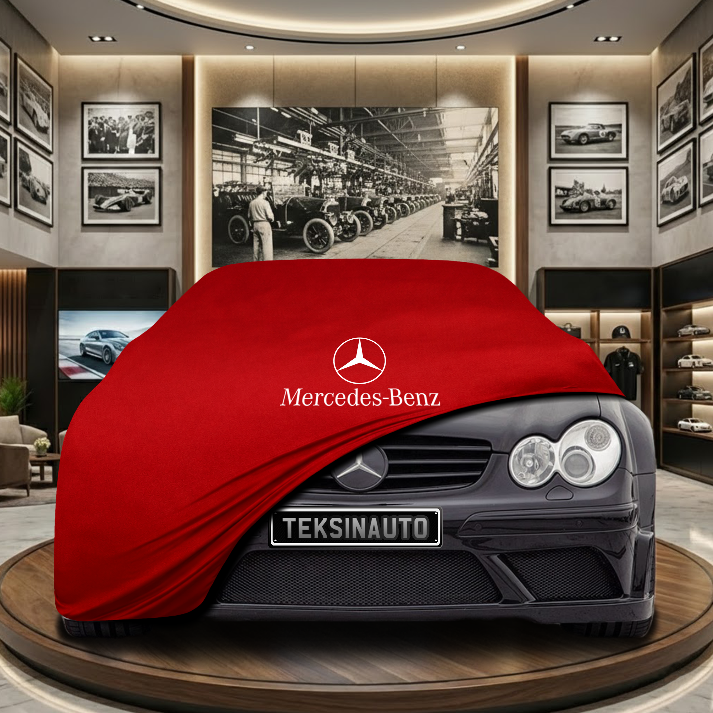 Mercedes Benz CLK W209 Indoor Car Cover Custom Fit, Black, Gray, Blue, Red Color