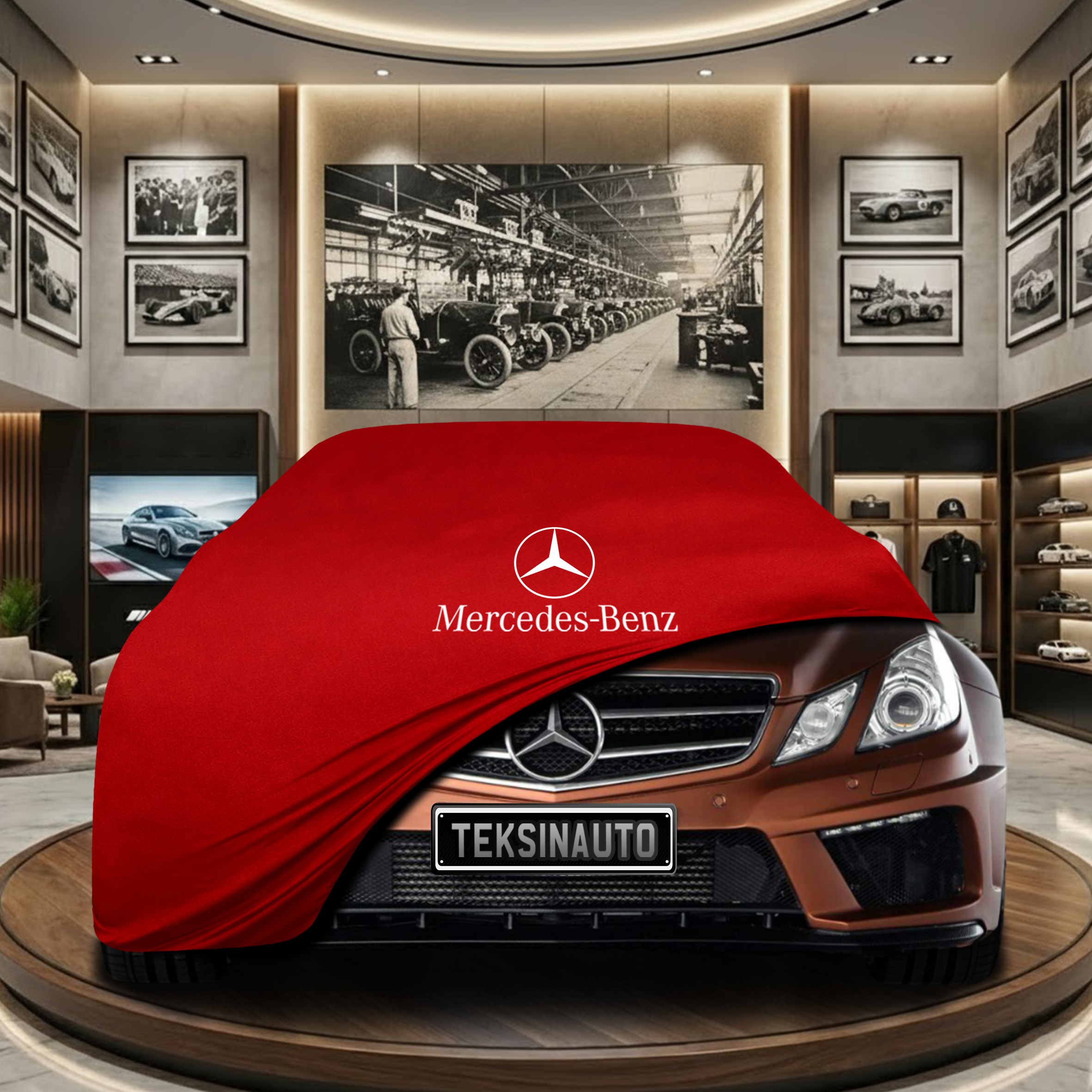 MERCEDES E C207 COUPE 2009-2016 Indoor Car Cover Custom Fit, Black, Gray, Blue, Red Color