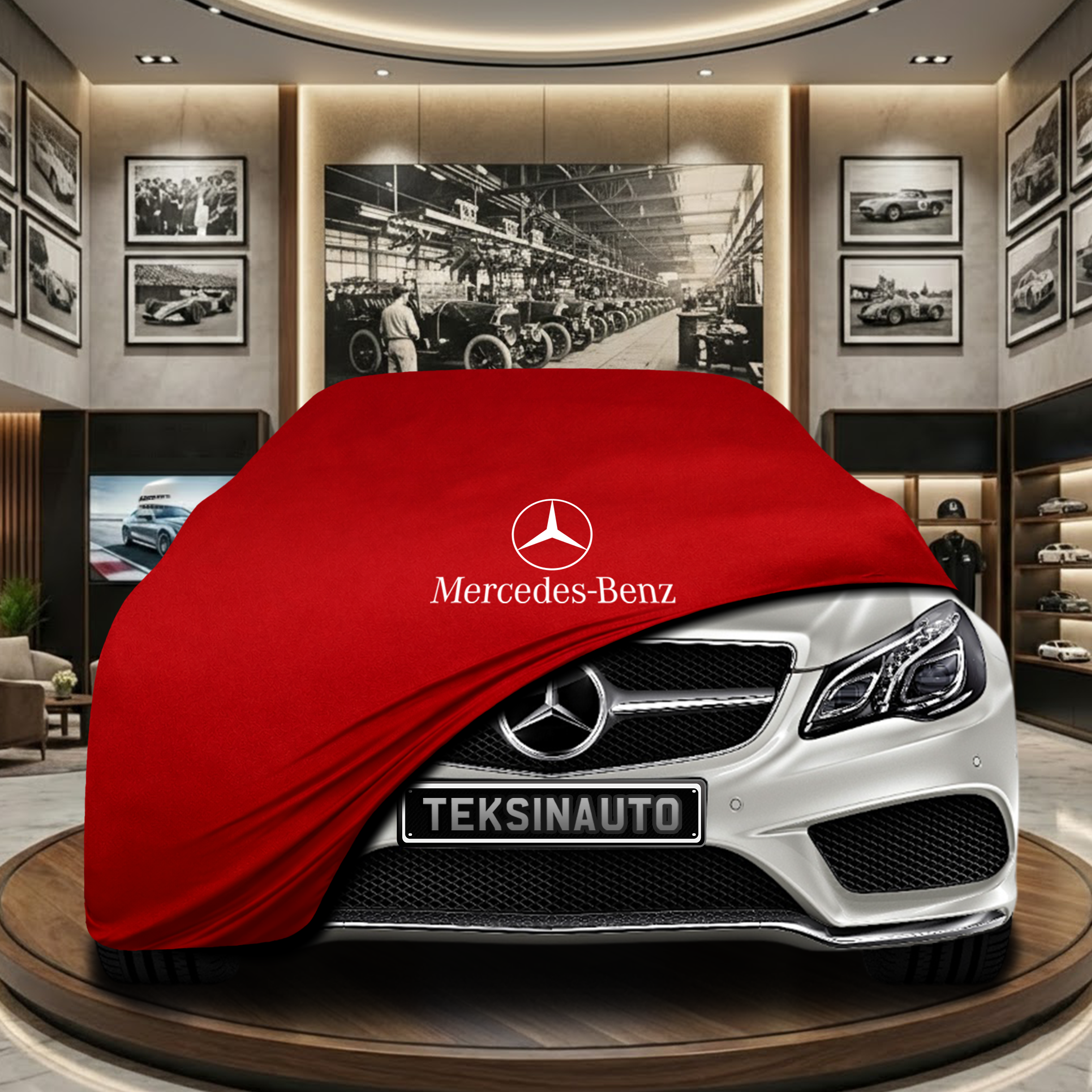 Mercedes Benz E A207 Cabrio Coupe Indoor Car Cover Custom Fit, Black, Gray, Blue, Red Color
